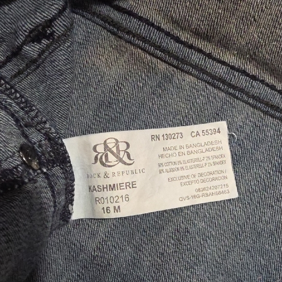 Rock & Republic Women's Size 16M Skinny Kashmiere Denim - Picture 4 of 11